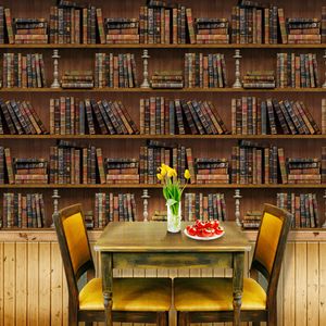 45*100 cm 3D Simulatie Kast Boeken Bibliotheek Behang Home Decor Sofa TV Wall Art Mural zelfklevende dikker PVC Muursticker