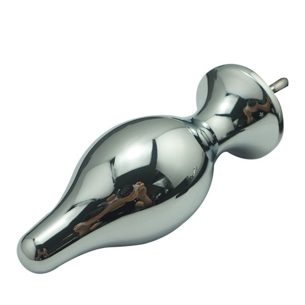 45 * 116mm anneau de traction de grande taille cristal métal Anal plug anal butin argent acier inoxydable jouets sexuels produit Y18110106