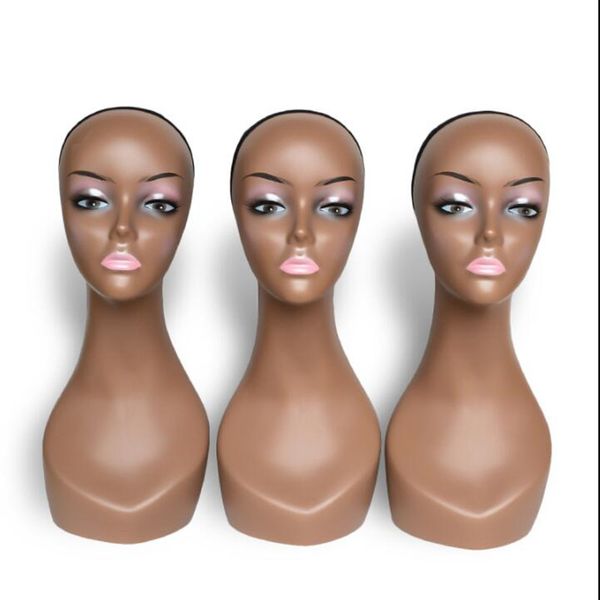 2023 plastique femme Mannequin torse toile tête perruque tête moule support tête nue faux africain acrylique feuille corps bijoux modèle D071