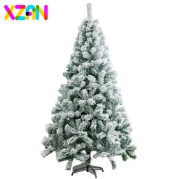 45/60 / 90 cm PVC herbruikbare kerstbomen 2022 jaar kerst decoratie kunstmatige groene witte xmas boom navidad feest decor 211112