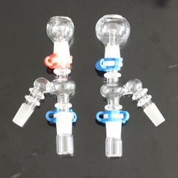 45 ° 90 ° Cendrier bong accessoires adaptateur déroulant 14mm mâle 18mm femelle plate-forme pétrolière dab conduites d'eau en verre bols de bécher 18.8mm