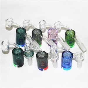 4590 degrés 14mm ashcatcher verre conduites d'eau narguilé cendrier capiteux dab rig bongs accessoire fumeur de haute qualité