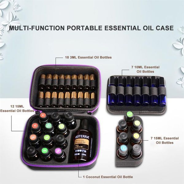 45 bouteilles huile essentielle étui de transport huile de parfum vernis à ongles organisateur sac de rangement Portable boîte de rangement de voyage C0116271h