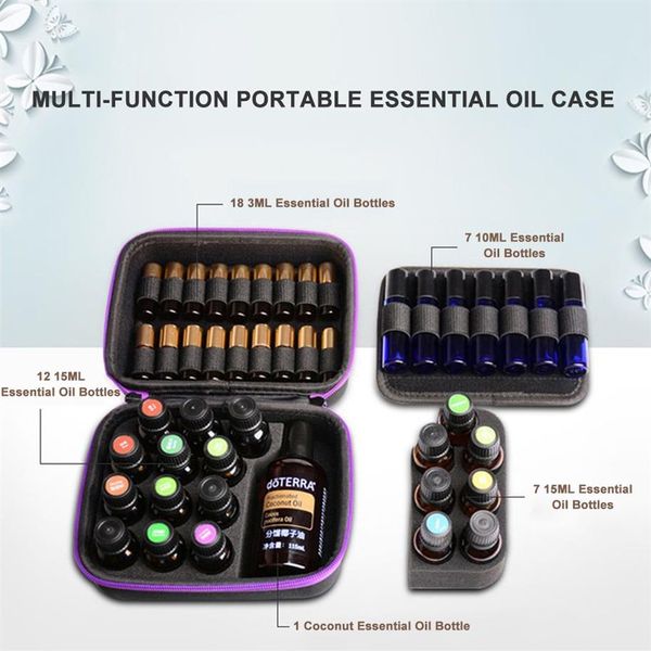45 bouteilles huile essentielle étui de transport huile de parfum vernis à ongles organisateur sac de rangement Portable boîte de rangement de voyage C0116259e