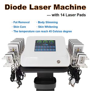 45 graden Celsius Laser Vet Oplossen Lichaam Afslanken Machine 100 mw Lipolaser Huidverstrakking Cellulitis Verwijdering Huid Verhelderende Schoonheid Instrument