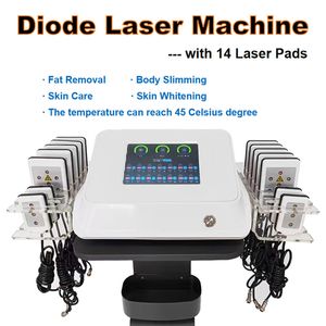 45 graden Celsius Lipo Laser Gewichtsverlies Lichaamsvormmachine 100MW Laserlicht Huidverhelderende vetoplosser Hele lichaamsbehandeling Schoonheidsapparatuur