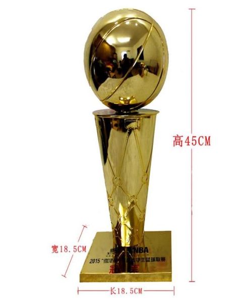 45 CM de hauteur Trophée Larry O'Brien de la Coupe Trophée de basket-ball Prix du match de basket-ball pour le tournoi de basket-ball212j2389733