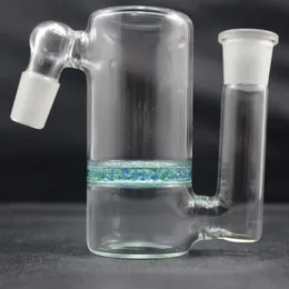 Accesorios para fumar Ash Catcher de 45 grados con disco fritado Perc para tubos de agua Bong de vidrio Dab Rigs Tamaño de junta de 18 mm