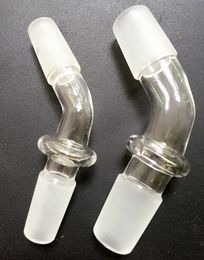 45 graden gebogen man naar mannelijke glasadapter 14mm 18mm glas converter mannelijke gewricht glazen koepeladapter voor glazen bongs adapter waterpijp