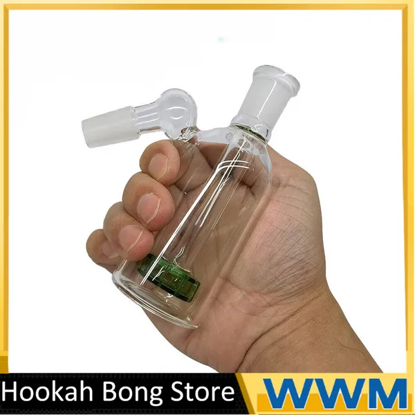 45 ° Glass Bong Ash Catchers 14 mm Hookah Grueso Pyrex Clear Bubbler Smoking Catcher 45 grados Ashcatcher Tubos de agua