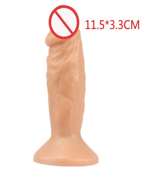 Mini consolador realista de 45 pulgadas para mujer, pene de silicona con ventosa fuerte, masturbación femenina, juguetes para pene, juguetes sexuales vaginales 1549339