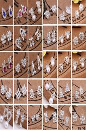 45 styles Creative oredits Fashion Snowflake bière Crystal Rinestone Pearl Stump Boucles d'oreilles EA080 288N7033516