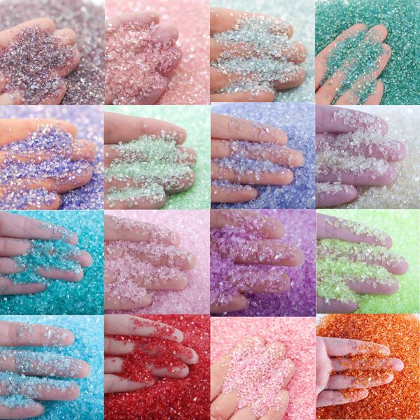 450g 3D Flash verre de luxe irrégulier pierres concassées 51 couleurs strass en cristal pour bricolage Nail Art/matériaux de décoration d'œuvres d'art 240301