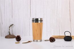 450 ml Bamboe Tumbler Bamboe Shell Water Cup Bamboe Travel Mok Infuser Reis Mok Fles Geïsoleerde Kop