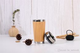 450 ml Bamboe Reismok Bamboe Tuimelaar Waterfles Bamboe Shell Water Cup Thee Infuser Reis Mok Gift Massering