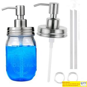 450 ml DIY Hand Soap Dispenser Pomp roestvrij staal Mason Jar aanrecht lotion dispenser hoofdglas zeepfles