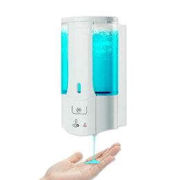 450 ml Zeepdispenser Huishoudelijke Wandmontage Infrarood Inductie Smart Automatische Hand Sanitizer Vloeistof 211206