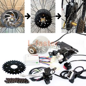 Kit de Conversion 450W pour vélo électrique avec frein à disque de 44mm, Kit de moteur brossé populaire, pièces de vélo électrique faites maison, bricolage