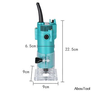 450W Woodworking Electric Trimmer Milling Engraving Slotting Trimming Machine Carving Router Wood Hand Carving set