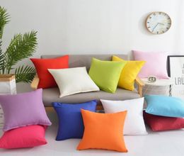 4545 cm Couche d'oreiller à lancer en simple blanc Polyster Home Sofa Cover Cover Festival Décor de Noël Councy Color Couleur Pillowscases HH7944011866