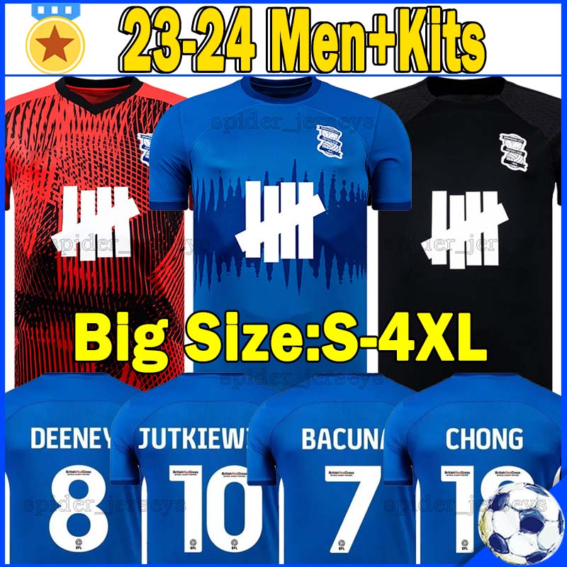 Xxxl 4xl 23 24 Birmingham piłka nożna Bellingham Bacuna Sanderson 2023 2024 Roberts Hogan Jutkiewicz Gardner Chong Football Shirts Men Mundurs Zestawy dla dzieci