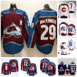 29 Nathan MacKinnon Mikko Rantanen Avalanche Maillots Cale Makar Jonathan Drouin Ryan Johansen Artturi Lehkonen Devon Toews Valeri Nichushkin Samuel Girard