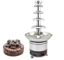 Machine commerciale de fontaine de chocolat de 4567 niveaux, appareils en acier inoxydable, cylindre de chocolat pour fête de mariage, utilisation 7036158