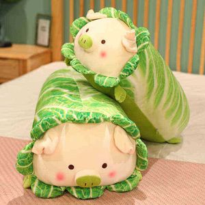 4590 cm schattige groent varkens knuffels Japanse kool varkens van mooie knuffel dieren varkens zachte pop kussencadeaus voor ldren girls j220729