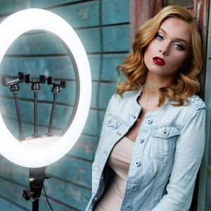 45 cm 33cm 26cm LED Selfie Ring Licht Professionele Fotografische Verlichting Fotostudio Vul Licht voor YouTube VK-make-upvideo