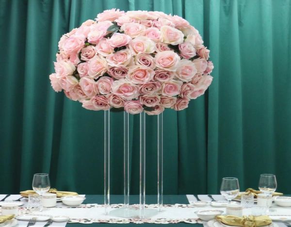 Centro de mesa de flores artificiales de 45CM, decoración de boda, ramo de plomo para camino, bola de flores de vid de glicina DIY, fiesta de seda Event5237447