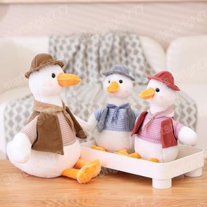 45cm simulación de dibujos animados lindo pato de peluche de juguete almohada encantador animal relleno decoración del hogar niños niñas regalo de cumpleaños