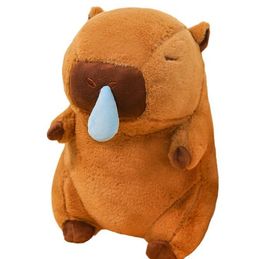 Poupée en peluche Capybara pelucheuse de 35cm, jouet en peluche Kawaii Capybara, Simulation d'animaux en peluche pour enfants, cadeau d'anniversaire, décoration de la maison