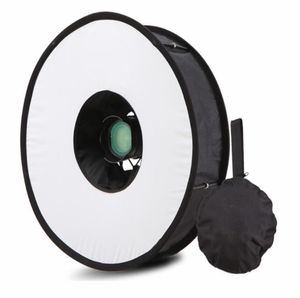 45 cm opvouwbare ringsnelheidsliet flash diffuser macro shoot round softbox voor Canon Nikon Sony Pentax Olympus Speedlight7902108