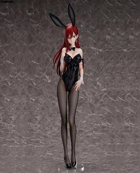 45cm Ing Fairy Tail Erza Scarlet Bunny Girl Anime Figura Sexy Girl Girl PVC Figuras Figuras Collection Model Doll Gift Unisex MX5043820