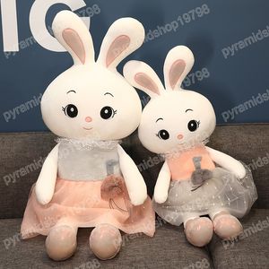 Jouets en peluche lapin Kawaii 45CM, jolie jupe en dentelle, jouet doux, joli cadeau d'anniversaire et de noël