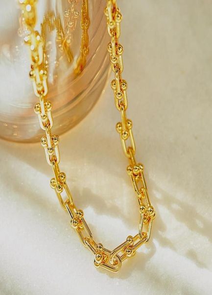 45 cm Slim Joint Link Chain Collier Geometri Chaîne Simple Bamboo No Zircon Stone Men Femmes Femmes de mariage Gift Jewelry3714070