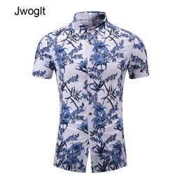 45kg120kg Zomer heren strand shirt mode mode korte mouw bloemen gedrukt casual zachte comforthale bloemen shirts 5xl 6xl 7xl 210412