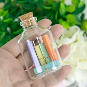 Bouteilles en verre de transparence de 45 ml avec liège 40*63*12.5mm 25 pcs/lot pour la décoration de vacances de mariage cadeaux de noël