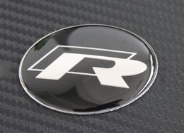 45 mm r Logo Car Wheater Whege Badge Sticker Decs Logo Emblem For VW R Series R36 R400 R32 R20 R50 Golf Passat5661940