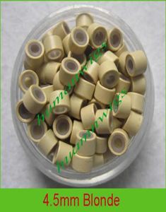 45 mm siliconen microringschakels voor haarextensies Haarverlengingstools Blond 5000 stuks mixkleur 5283345