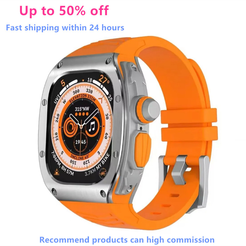Smart Watch für Apple Watch iWatch Ultra Series 8 49 mm 1,99 Zoll Bildschirm Silicagel Fashion Watch Case Multifunktions-Smartwatch-Gehäuse