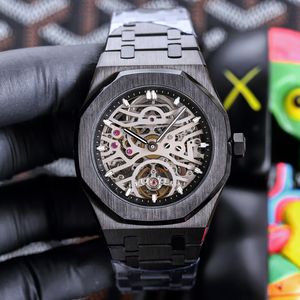 45 mm roestvrijstalen holle herenhorloge heren automatisch mechanisch uurwerk horloge designer mode zakelijk horloge Montre De Luxe herencadeau