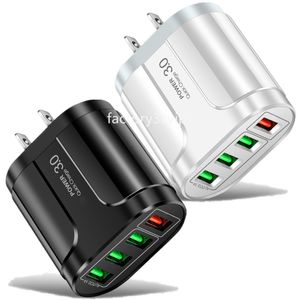 45W 4Usb-poorten Snel Snel Opladen Eu ONS AC Home Reizen Lader Power Adapters Voor IPhone 15 14 11 12 13 Samsung Htc F1