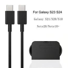 45W 5A SUPER RÁPIDO Cargador rápido USB C Cable C-C Tipo C a Cables USB-C 1M para Samsung S22 S23 S20 S24 NOTA 20 NOTA 10 HTC LG S10 S10PLUS SOPORT