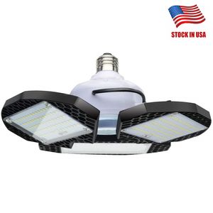 45W 60W 80W E27 Bombilla LED SMD2835 Super brillante LED Ángulo de hoja de ventilador plegable Lámpara de techo ajustable Luces de ahorro de energía para el hogar - Stock de EE. UU.