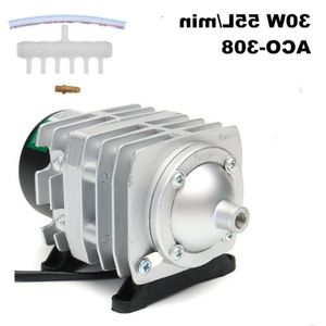 Pompe 45W 70L/min Compressore d'aria elettromagnetico Serbatoio di pesce Ossigeno Idroponica Pompa aeratore a 6 vie Axmgv