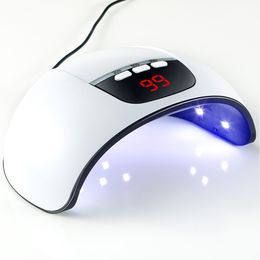 Lámpara secadora de uñas inteligente de 45W, secador de uñas LED UV portátil, lámparas de curado, herramienta de curado de Gel para uñas de los pies, carga USB