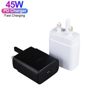 Cargador adaptador de puerto USB C para Samsung Galaxy S22 21, cargador súper rápido de 45W, cargador portátil de viaje tipo C de carga rápida