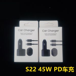 Chargeur de voiture USB A 45W Type C 60W, charge rapide PD, pour Galaxy S22 Ultra S21 S20 Note 20 Tab S8 Tipo