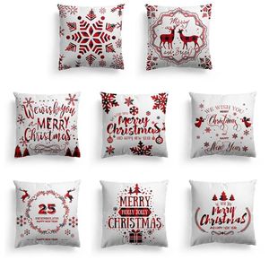 45x45cm Kerstkussencase 2020 Kerstdecor voor Home Merry ornament Gelukkig nieuwjaar 2021 Noel Navidad Natal F915 276p